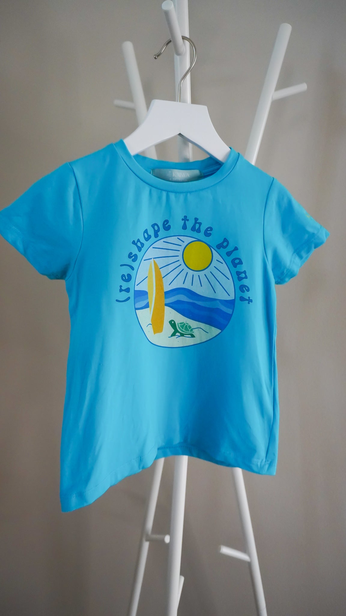 Turtle Surf T-Shirt turquoise - Kids