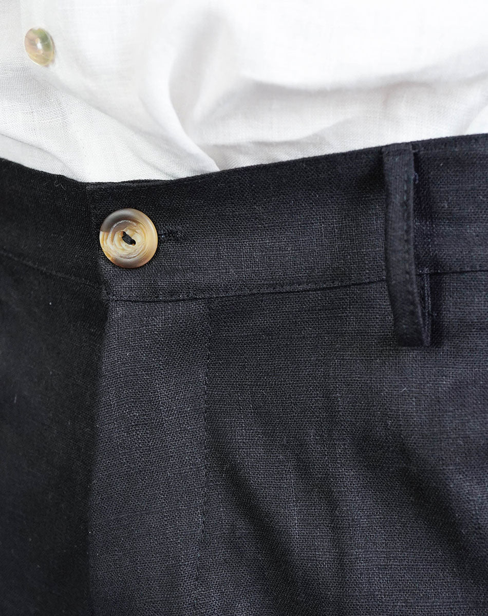 Keiko Linen Shorts black - Men