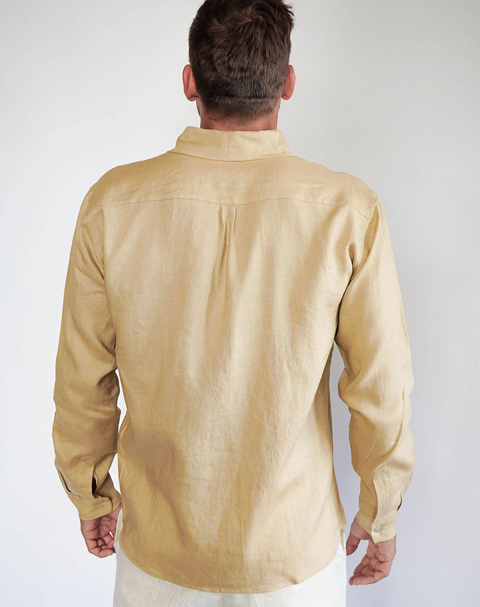 Koko Linen Shirt brown - Unisex