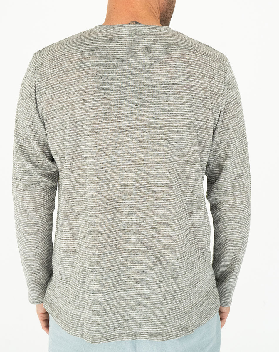 Linen Longsleeve T-Shirt gray - Men