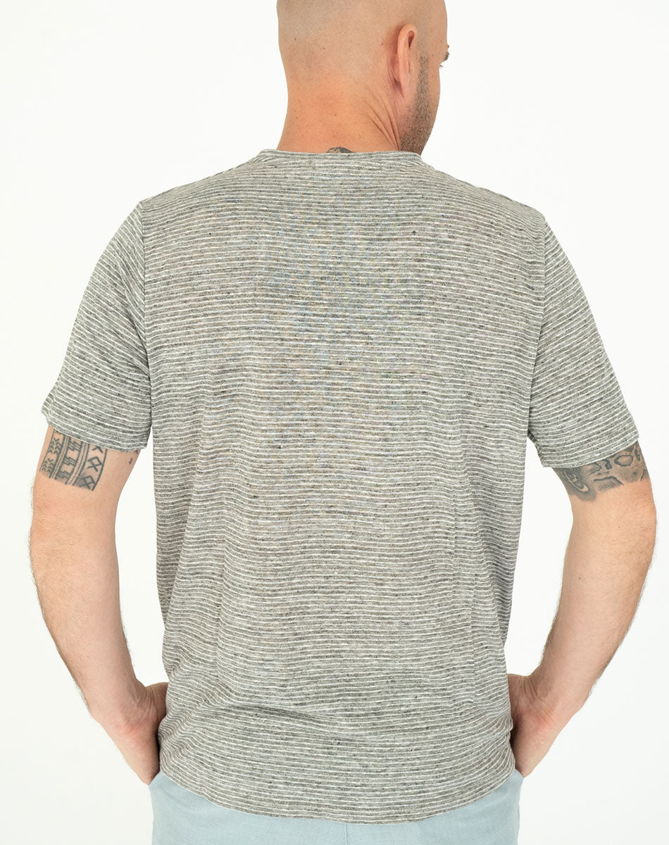 Linen Tshirt gray - Men