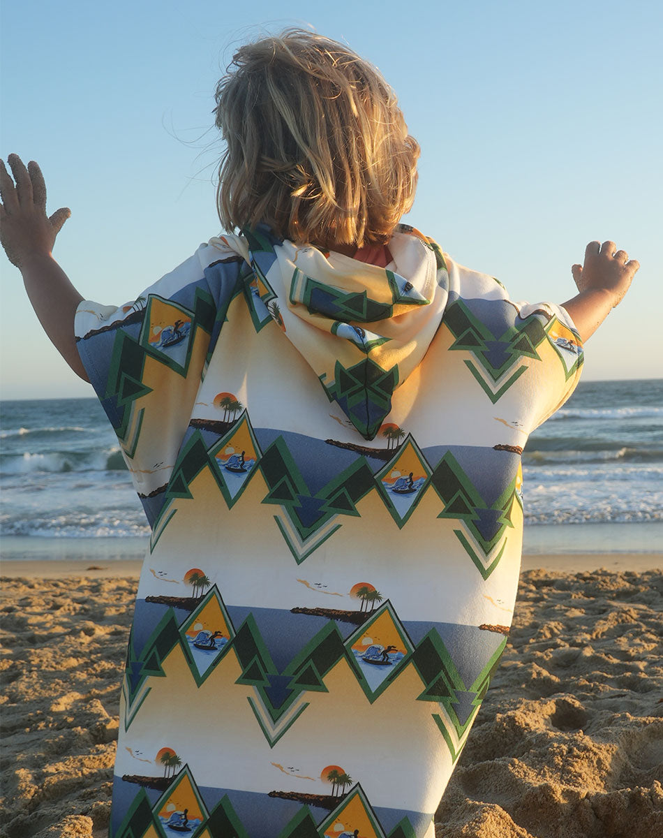 Surf Poncho beige - Kids