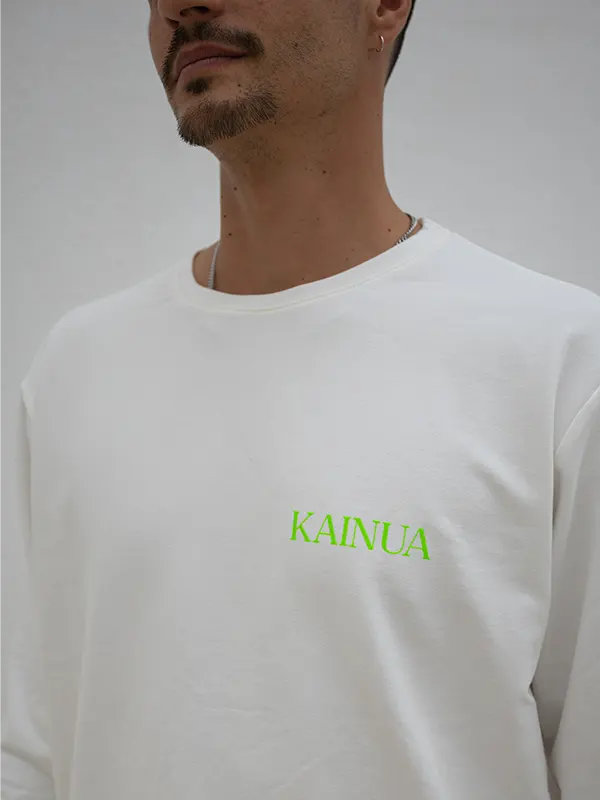 KAI Unisex white-green sweatshirt